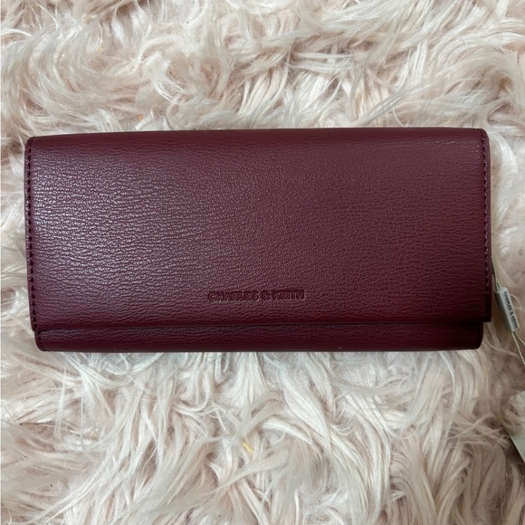 Charles & Keith Deep Red Wallet - Picture 1 of 5
